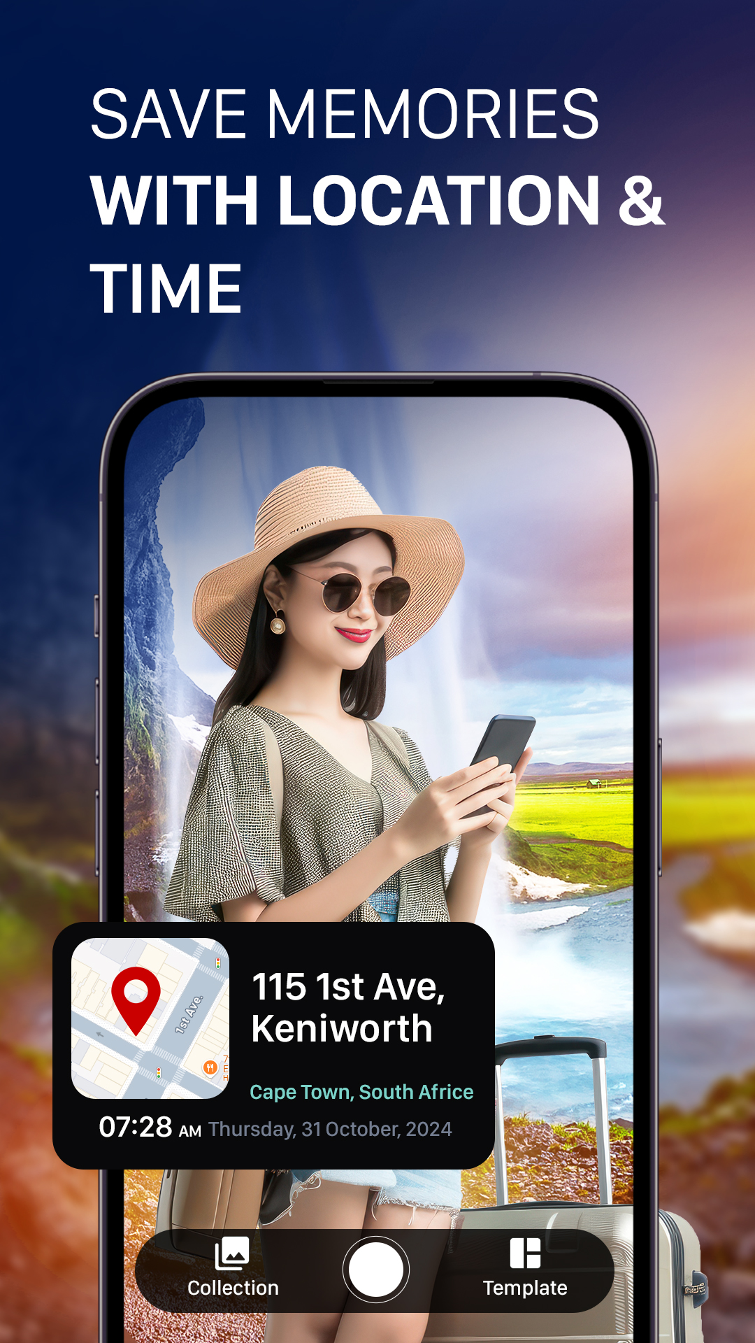 اسکرین شات 1 برنامه GPS Camera with Time Stamp