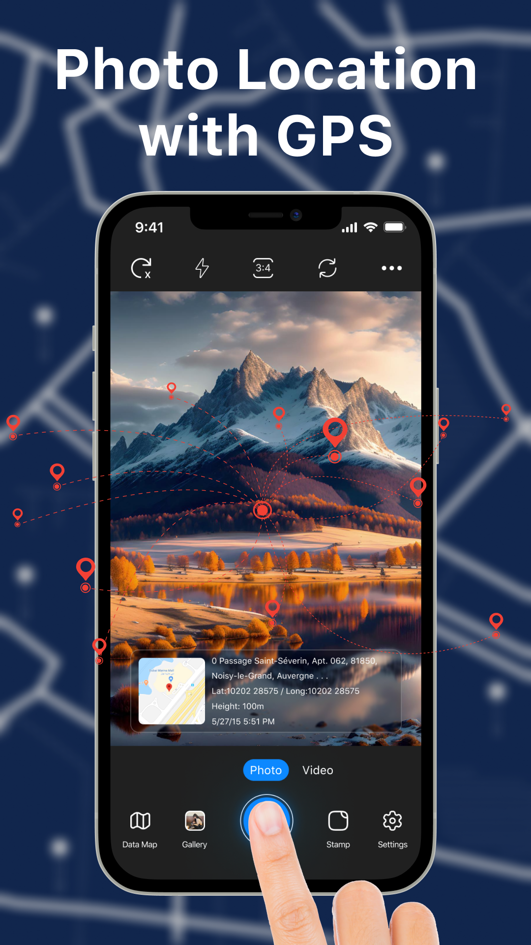 اسکرین شات 1 برنامه GPS Photo Location & Timestamp