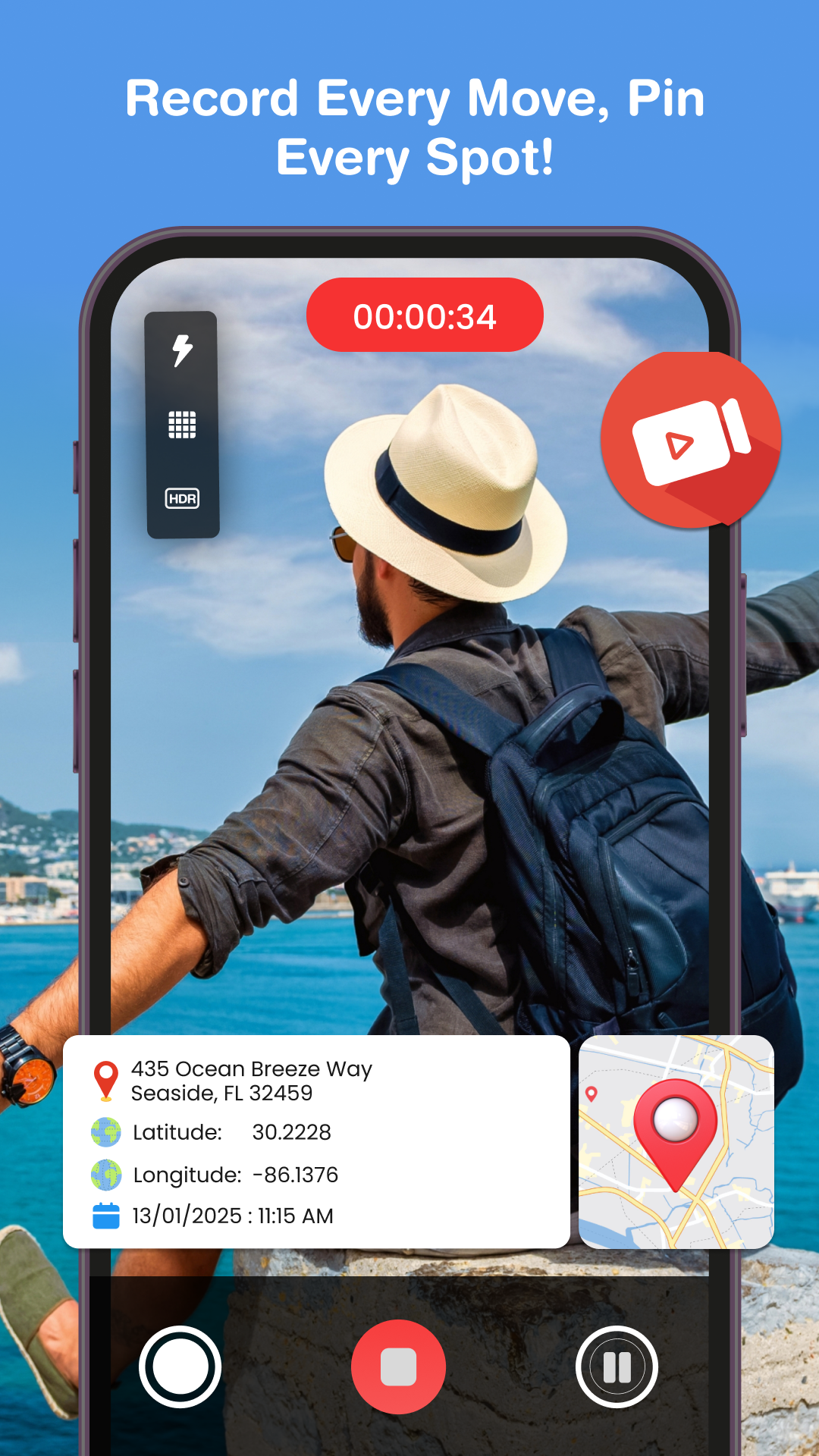 اسکرین شات 2 برنامه GPS Location Map Camera