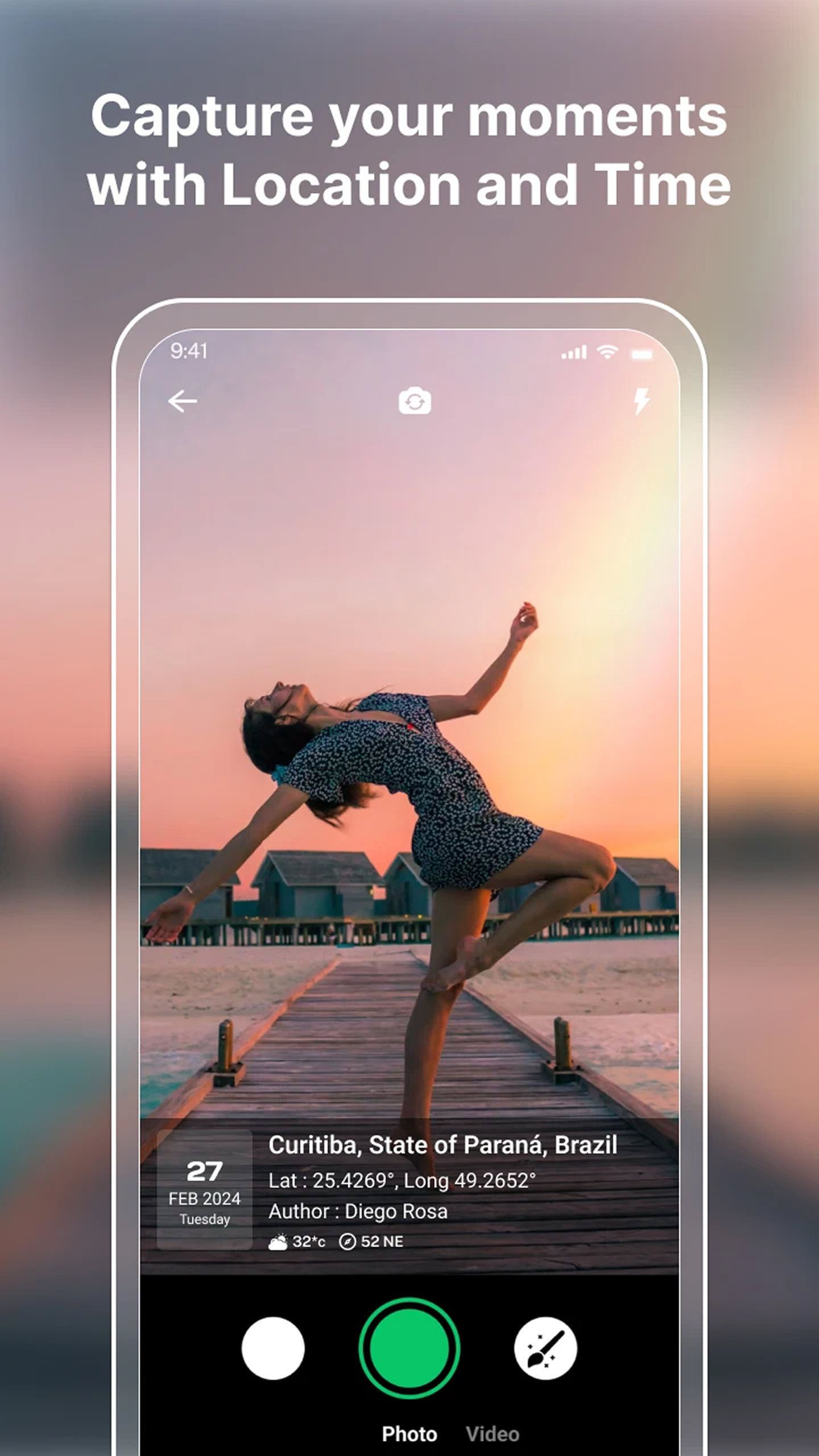 اسکرین شات 1 برنامه GPS Camera Photo and Video Map
