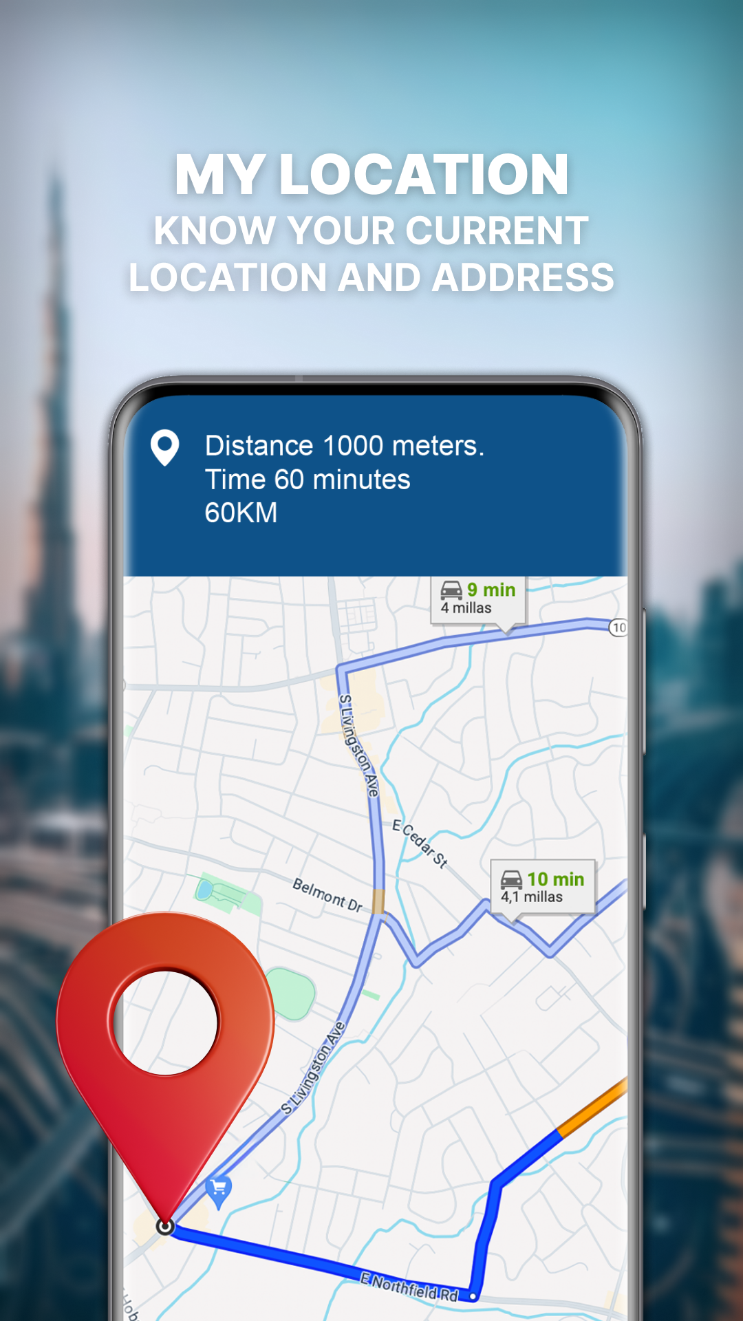 اسکرین شات 4 برنامه GPS Navigation: Road Map Route
