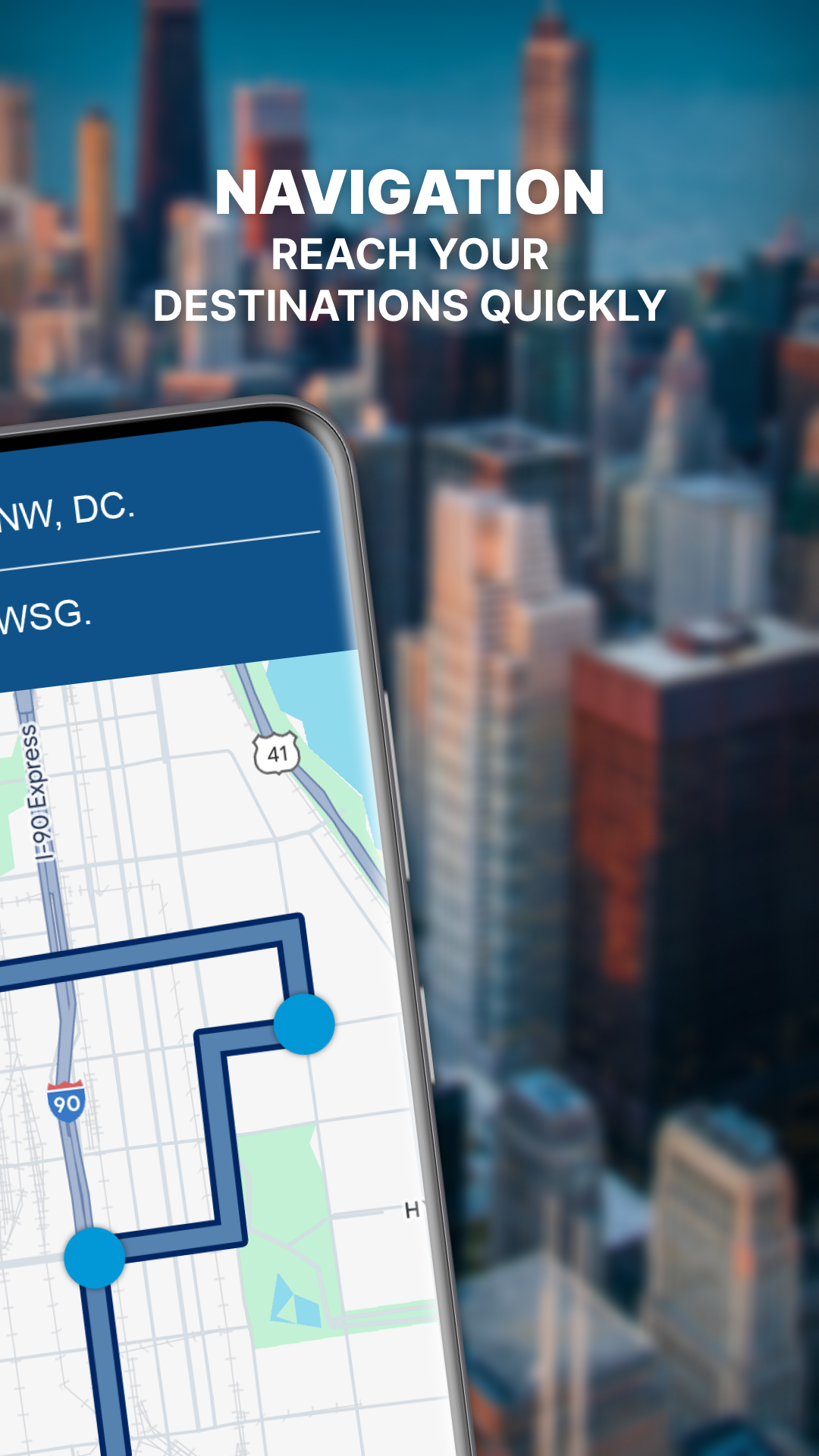 اسکرین شات 2 برنامه GPS Navigation: Road Map Route