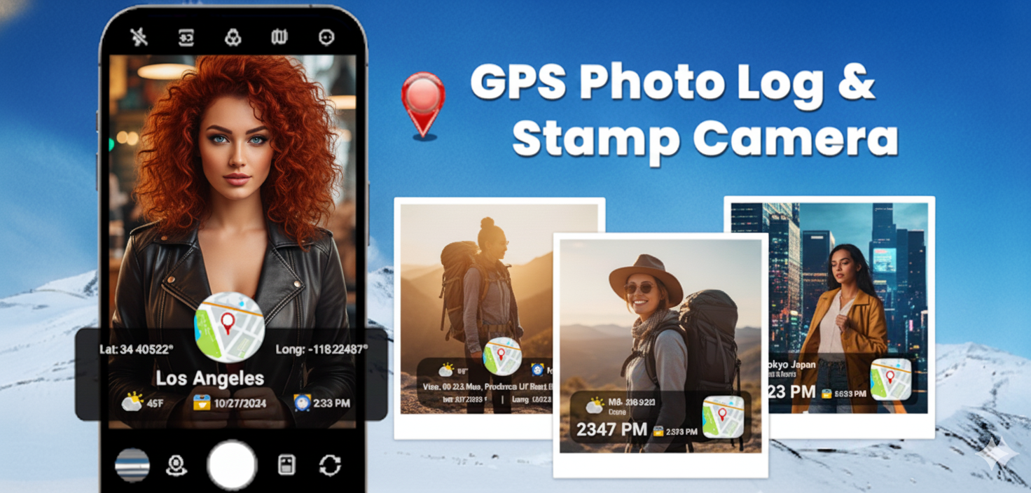 اسکرین شات 3 برنامه GPS Map Camera, Photo Stamp