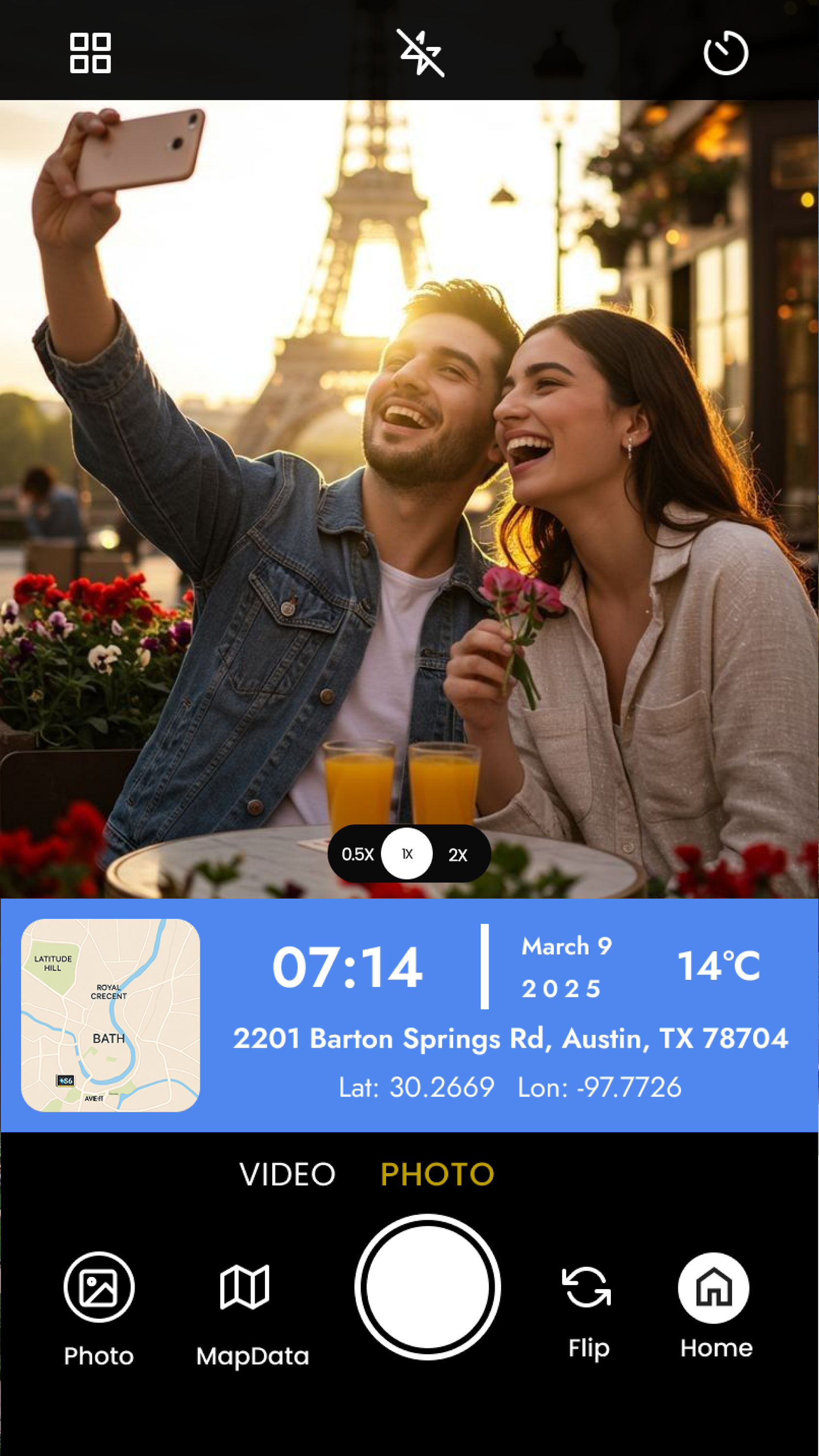اسکرین شات 1 برنامه GPS Map Camera, Photo Stamp