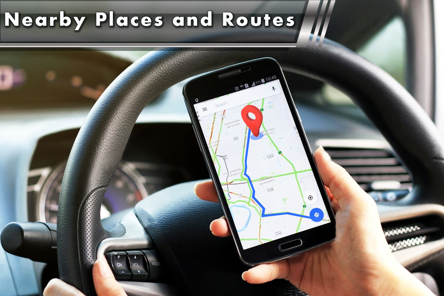 اسکرین شات 1 برنامه GPS Route Finder and Location