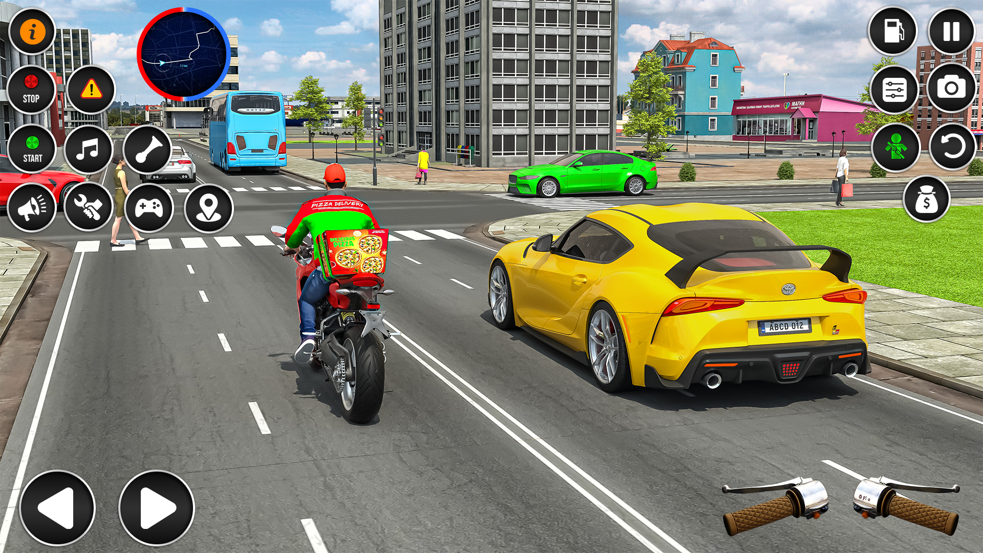 اسکرین شات 4 بازی Pizza Delivery Bike Games 3D