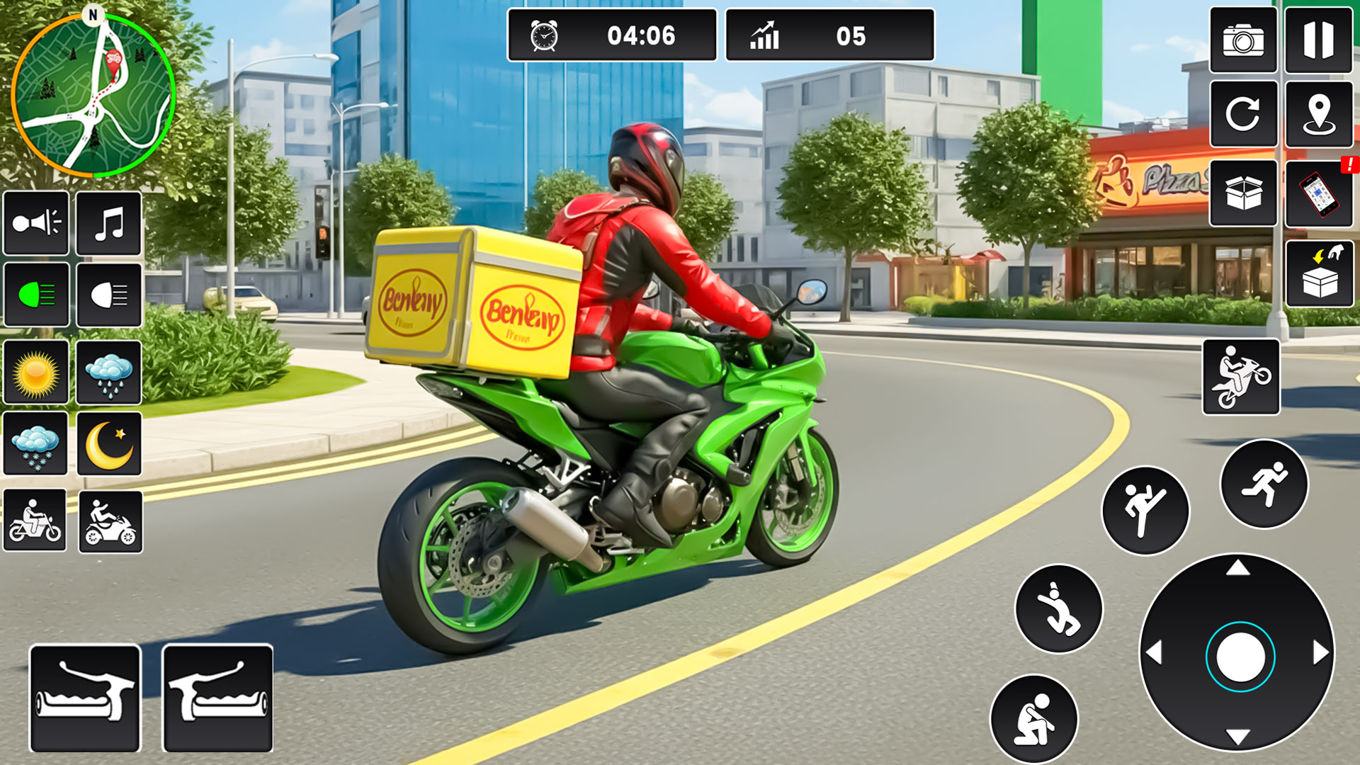 اسکرین شات 1 بازی Pizza Delivery Bike Games 3D