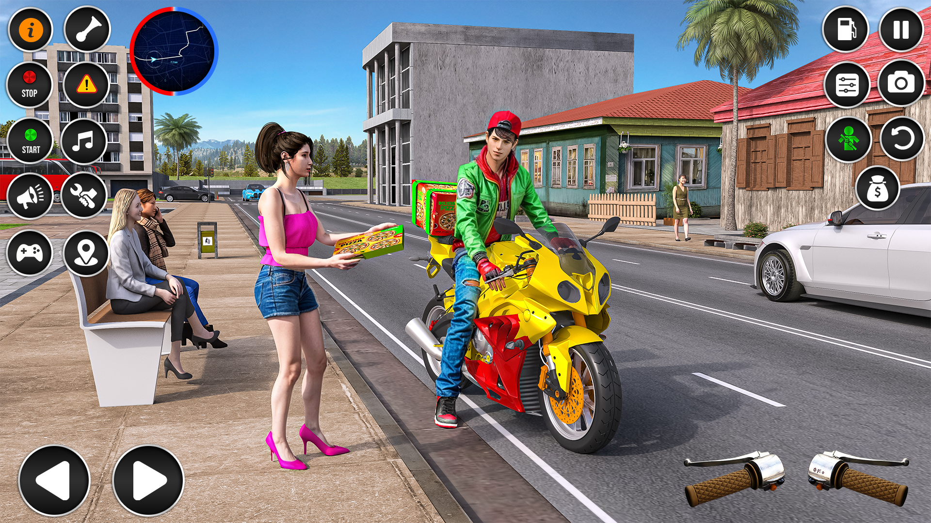 اسکرین شات 1 بازی Pizza Delivery Bike Games 3D