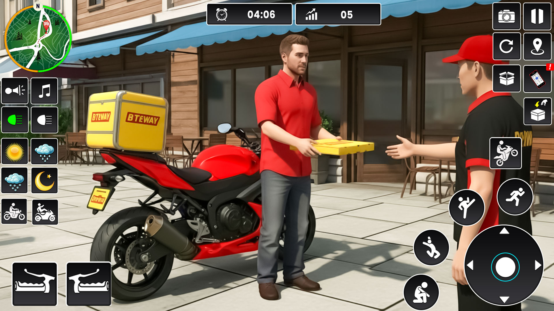 اسکرین شات 2 بازی Pizza Delivery Bike Games 3D
