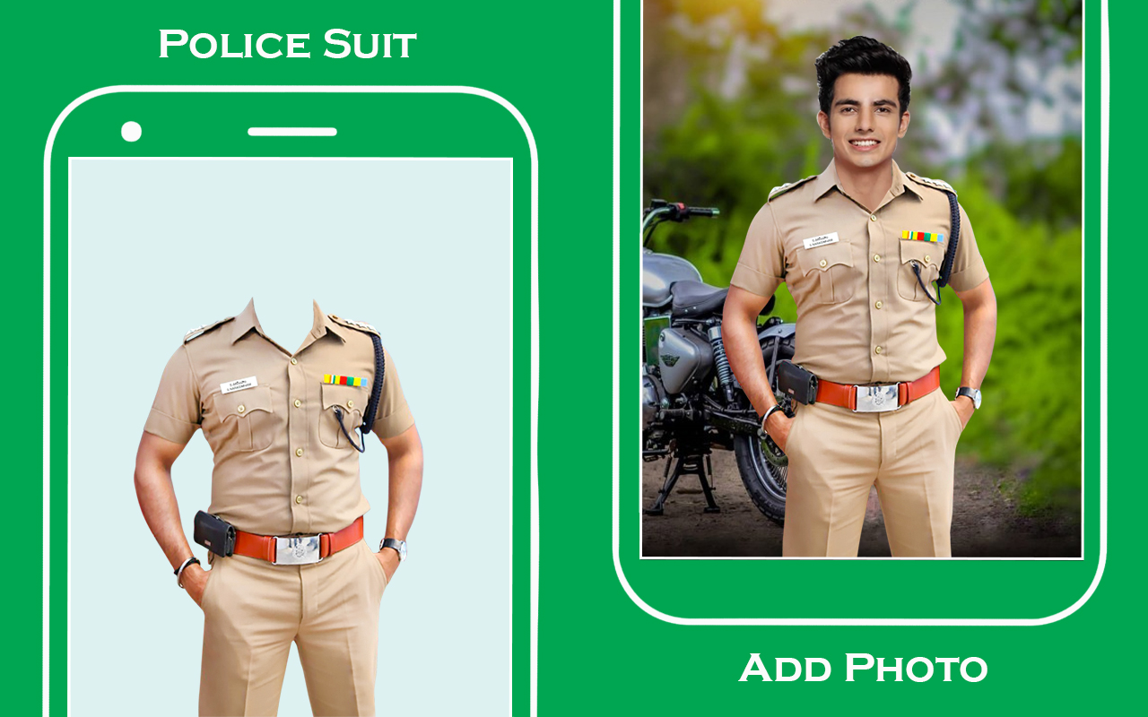 اسکرین شات 1 برنامه Men police suit photo editor