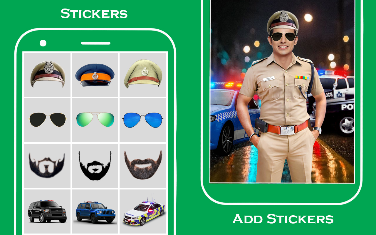 اسکرین شات 3 برنامه Men police suit photo editor