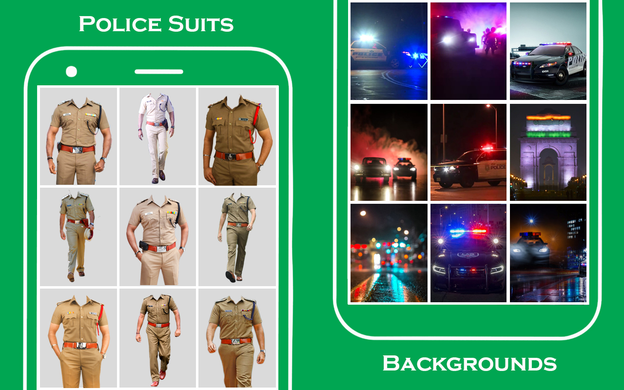 اسکرین شات 5 برنامه Men police suit photo editor