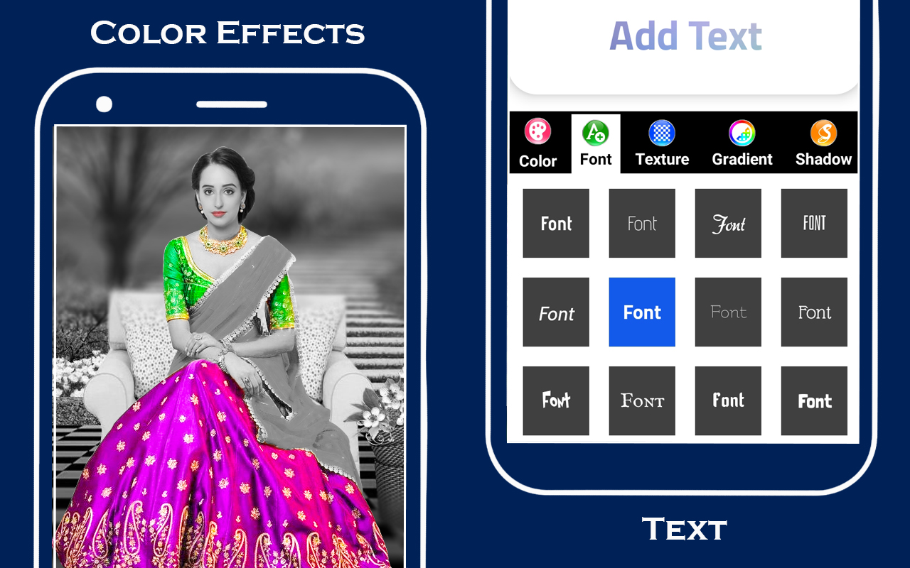 اسکرین شات 4 برنامه Bridal lehenga saree editor