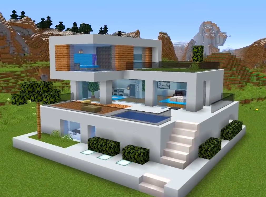 اسکرین شات 2 برنامه Modern House Map Mod