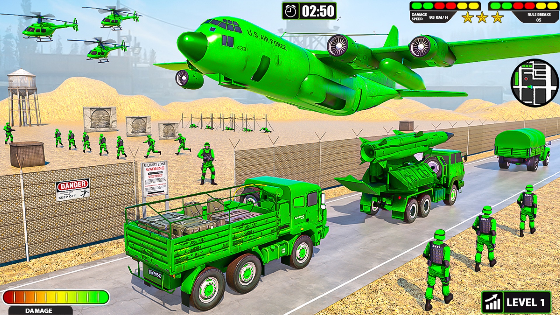اسکرین شات 6 برنامه Army Vehicle Transport Game