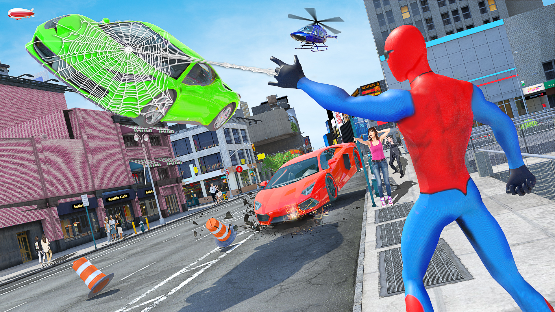اسکرین شات 2 برنامه Rope SuperHero Rescue Mission
