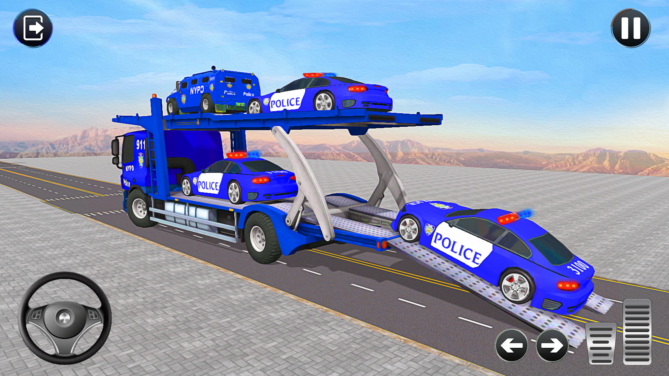 اسکرین شات 2 برنامه Grand Police Transport Truck