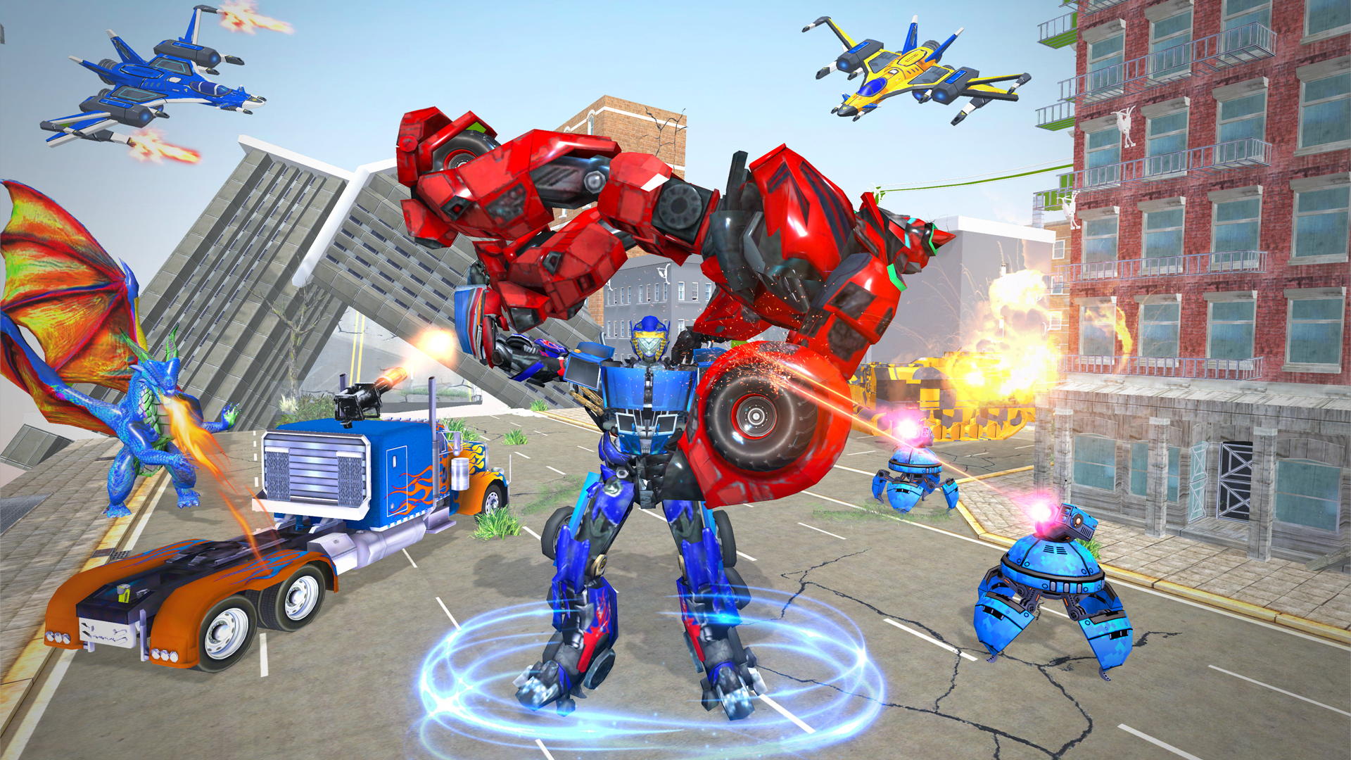 اسکرین شات 3 برنامه Jet Robot Car :Robot Car Games