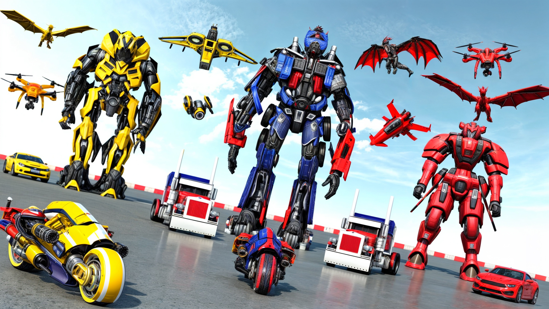 اسکرین شات 4 برنامه Grand Robot Bike Transform War