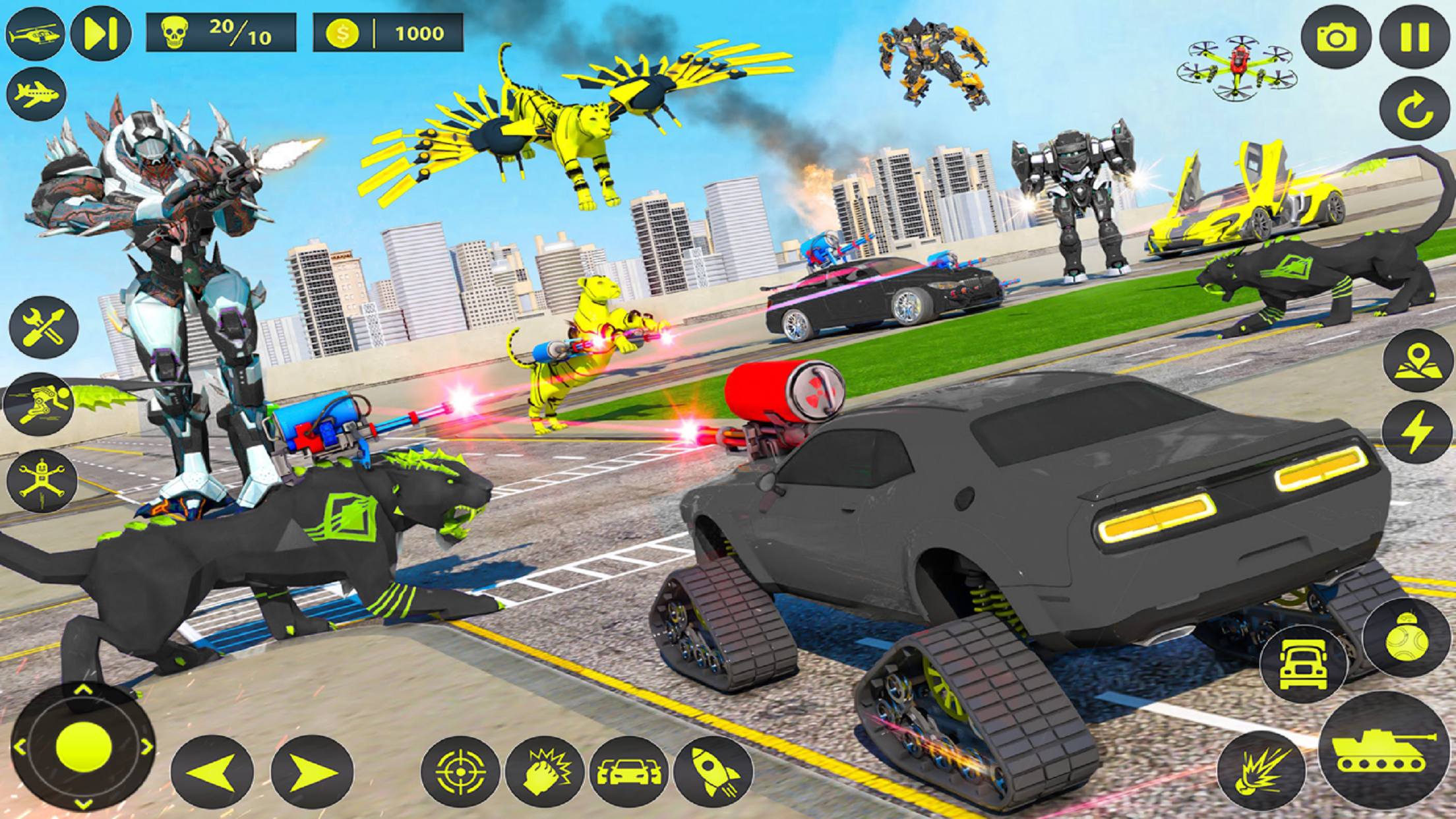 اسکرین شات 2 برنامه Army Tank Robot Car Games: