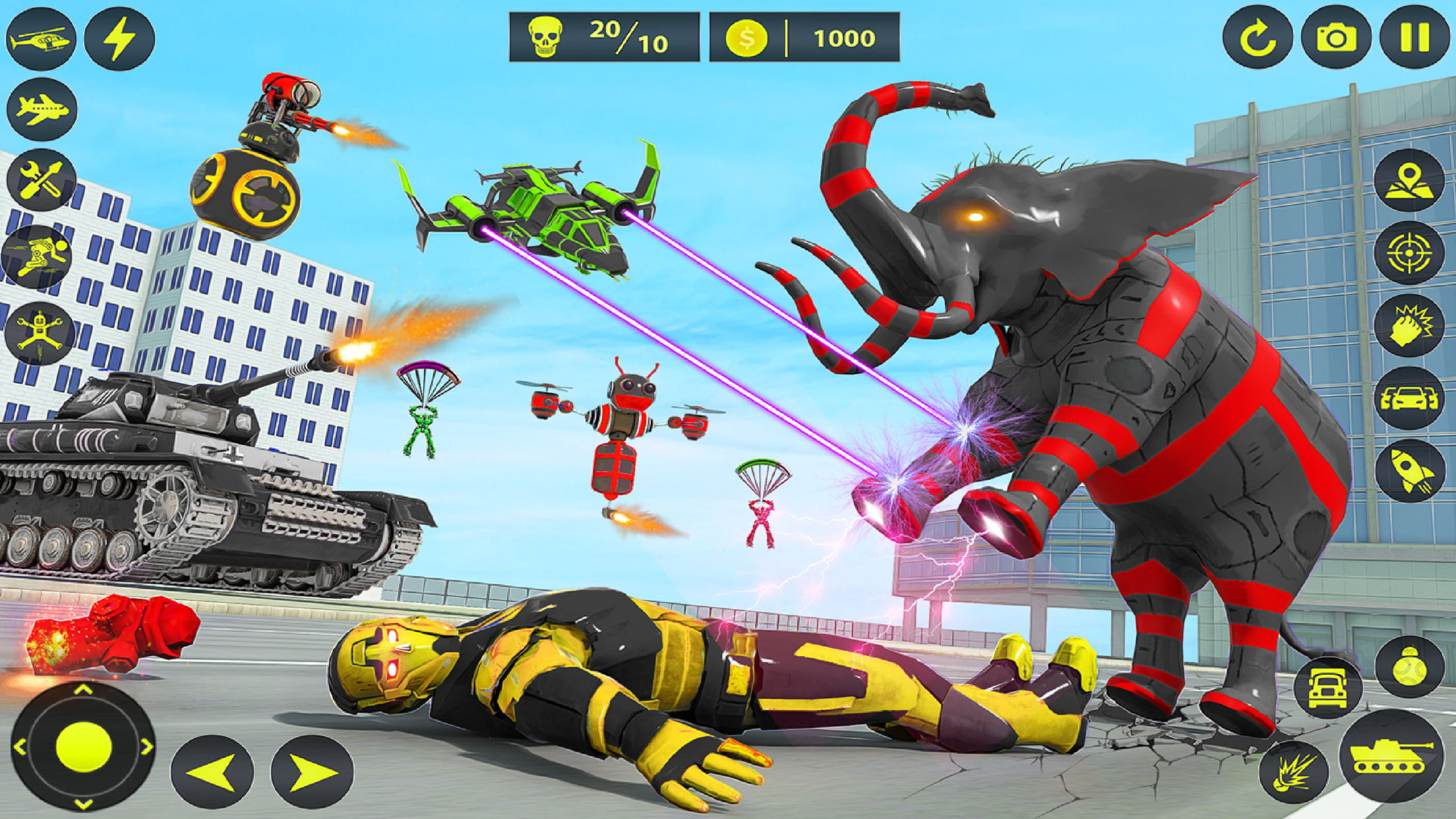 اسکرین شات 3 برنامه Army Tank Robot Car Games: