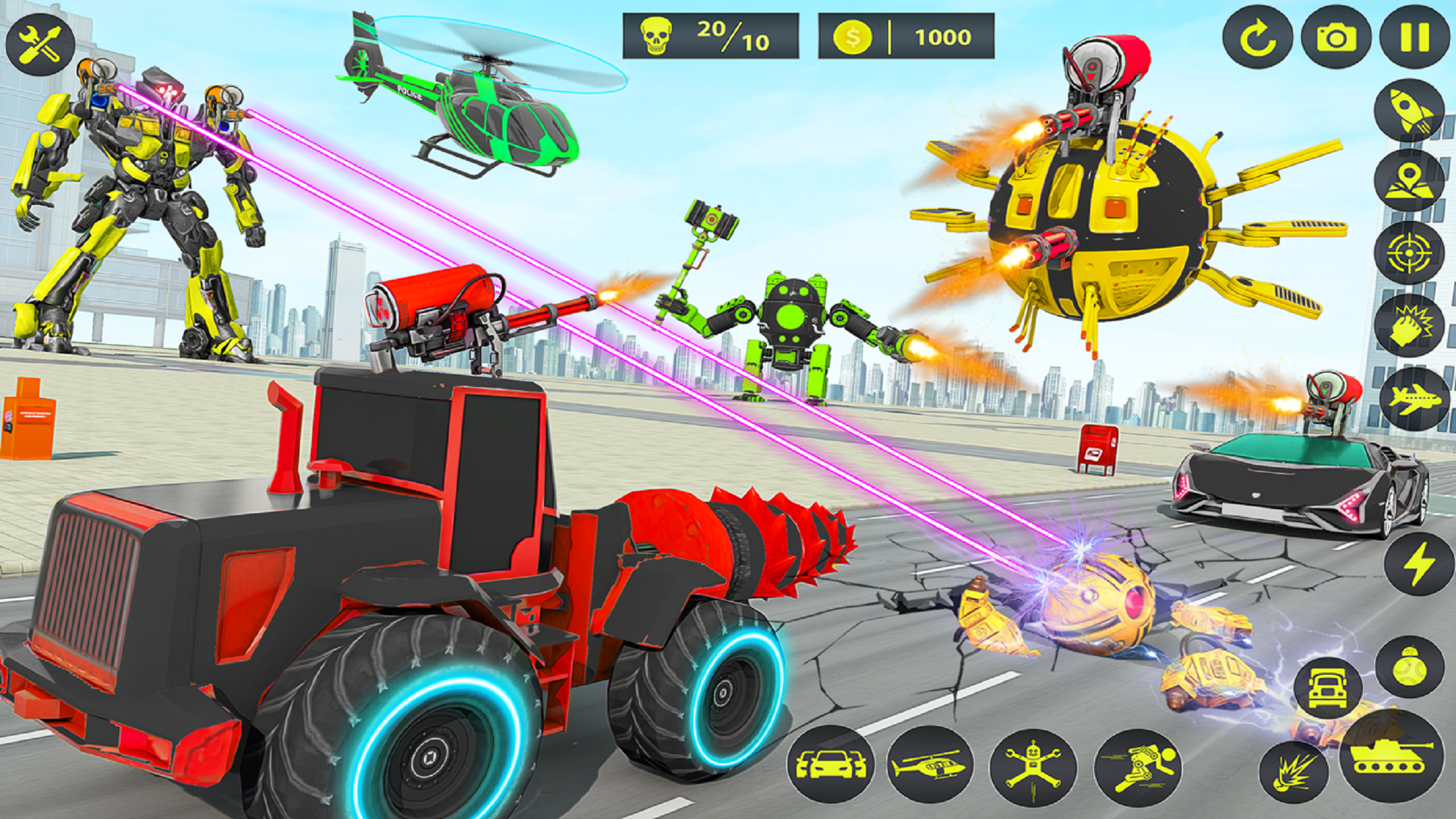 اسکرین شات 7 برنامه Army Tank Robot Car Games: