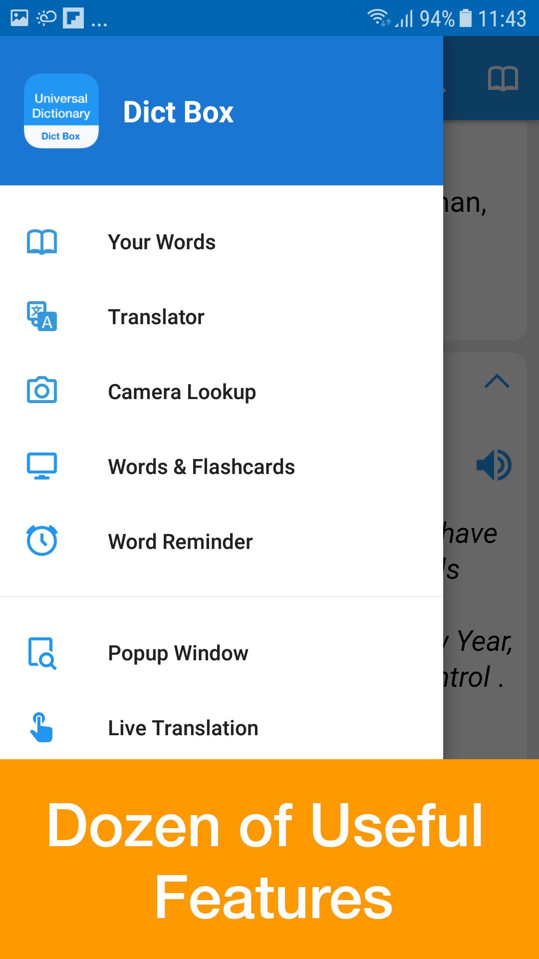 اسکرین شات 3 برنامه Dict Box: Universal Dictionary