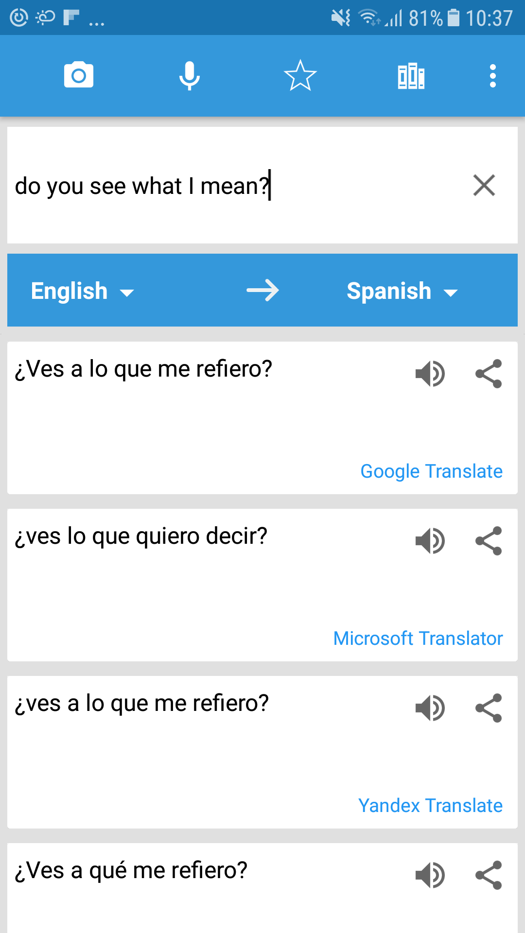 اسکرین شات 1 برنامه Translate Box - multiple trans
