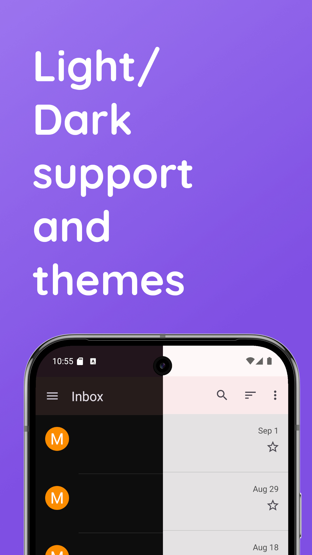 اسکرین شات 2 برنامه iMail: Sync mail securely