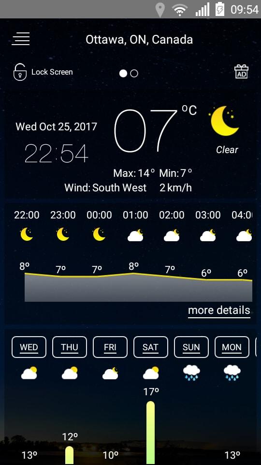 اسکرین شات 8 برنامه Weather forecast