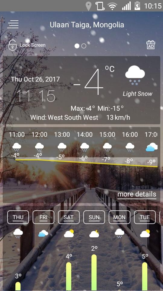 اسکرین شات 5 برنامه Weather forecast