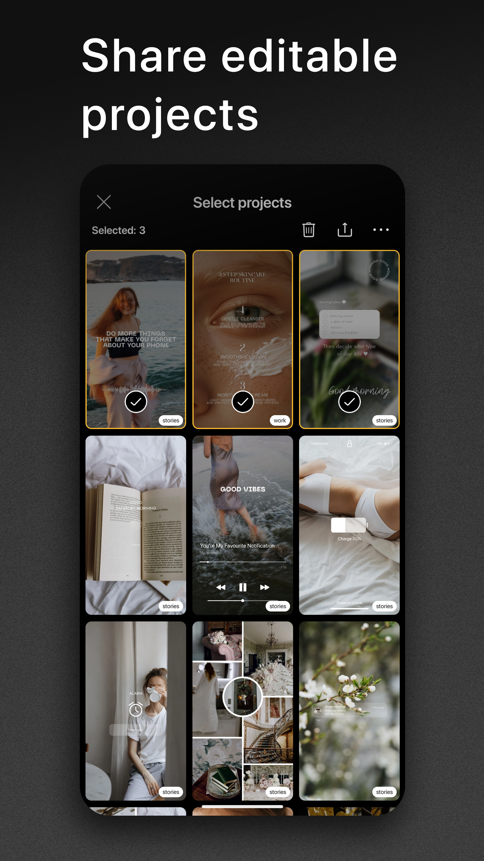 اسکرین شات 5 برنامه Graphionica: insta story maker