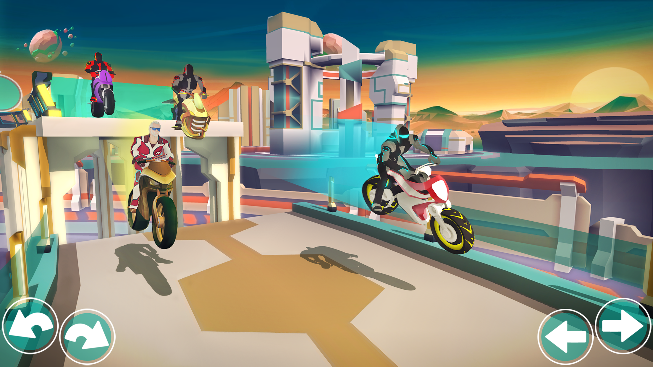 اسکرین شات 7 بازی Gravity Rider: Space Bike Race