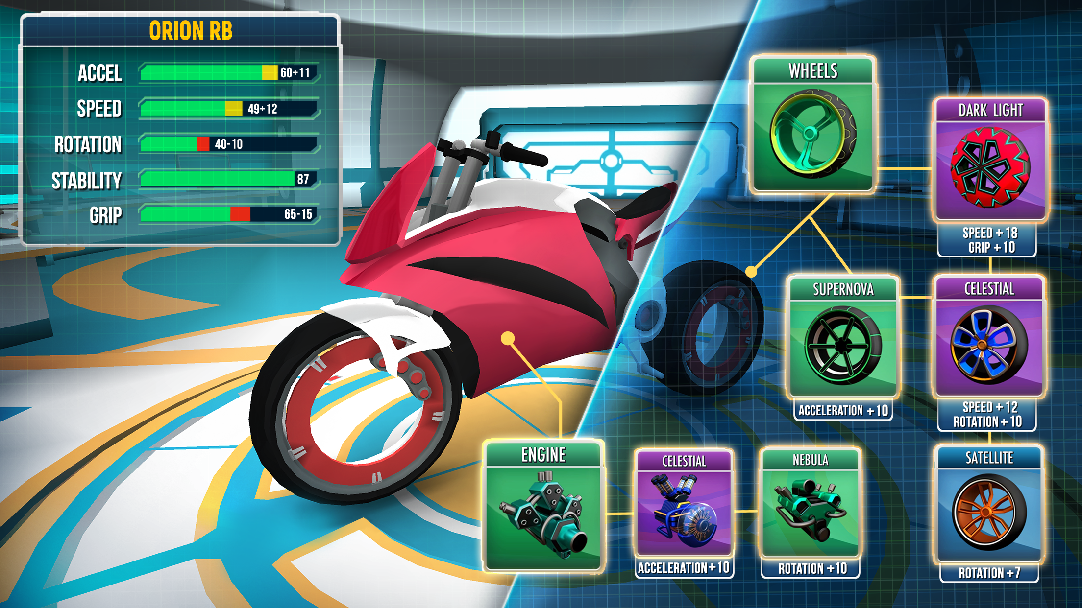 اسکرین شات 3 بازی Gravity Rider: Space Bike Race