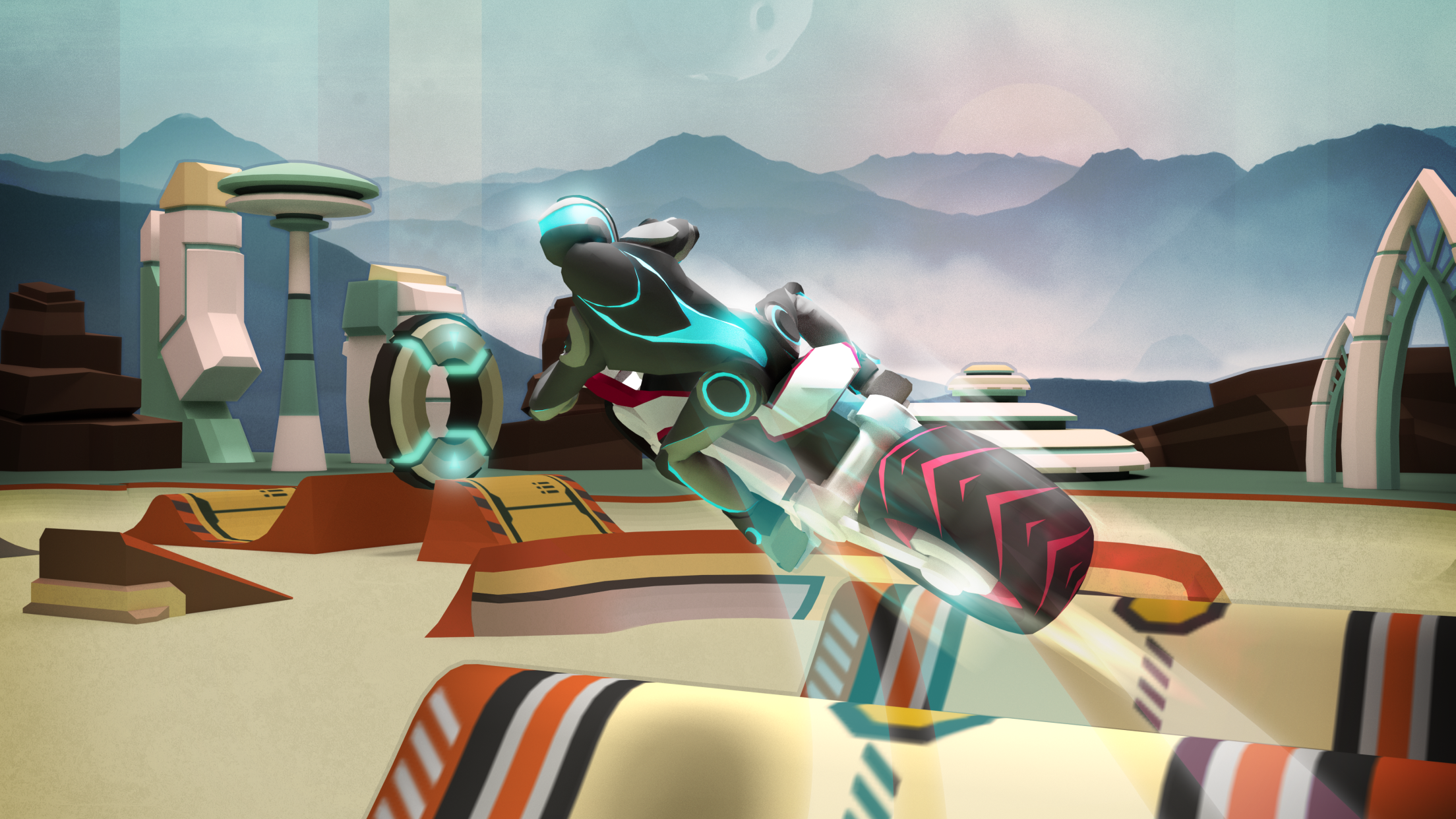 اسکرین شات 6 بازی Gravity Rider: Space Bike Race