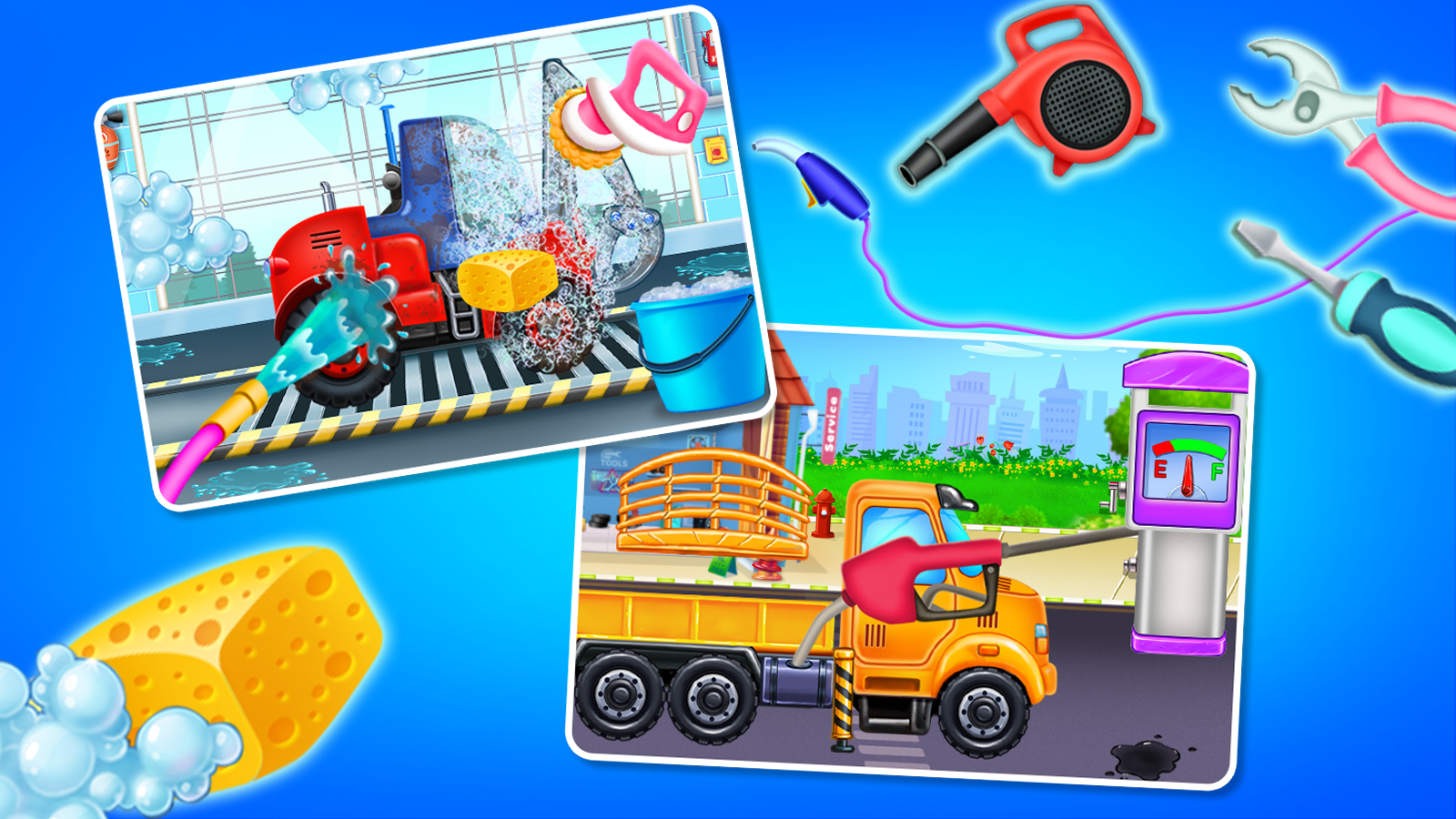 اسکرین شات 2 بازی build house - Truck wash game