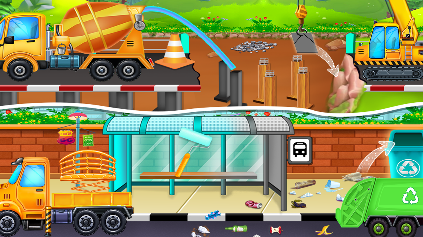اسکرین شات 4 بازی build house - Truck wash game