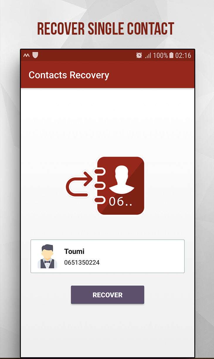 اسکرین شات 6 برنامه Recover Deleted Contacts