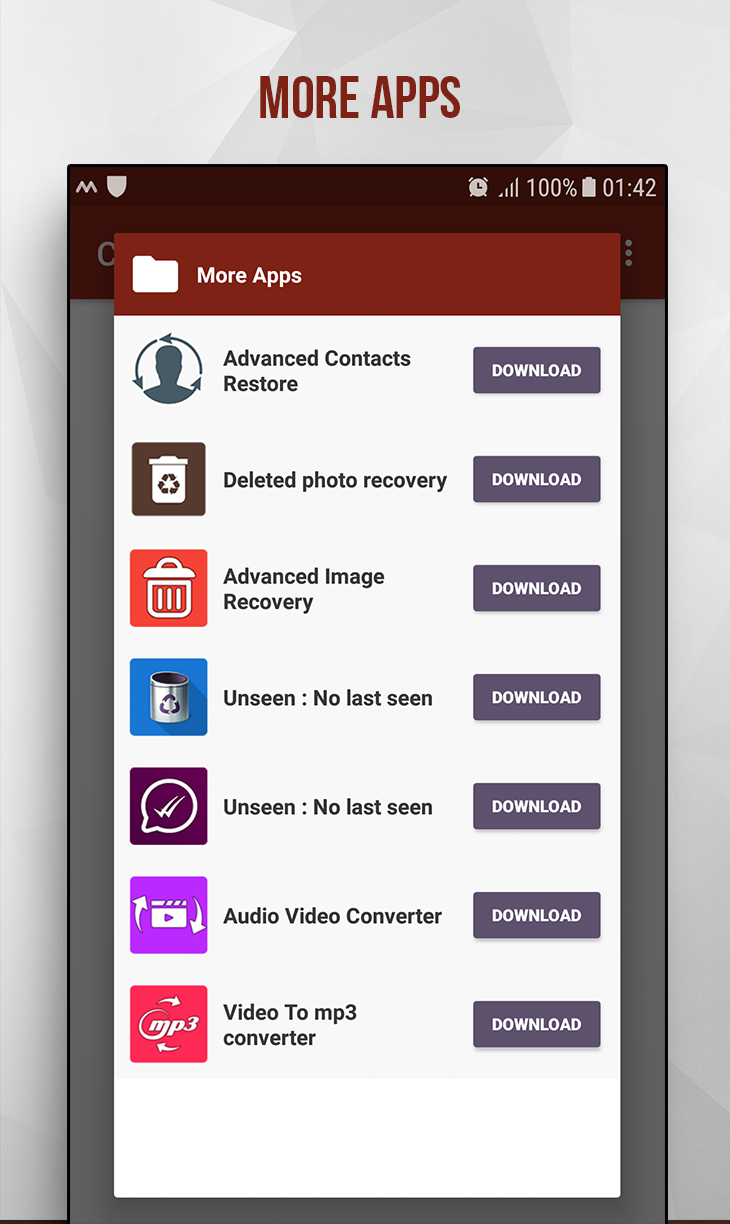 اسکرین شات 3 برنامه Recover Deleted Contacts