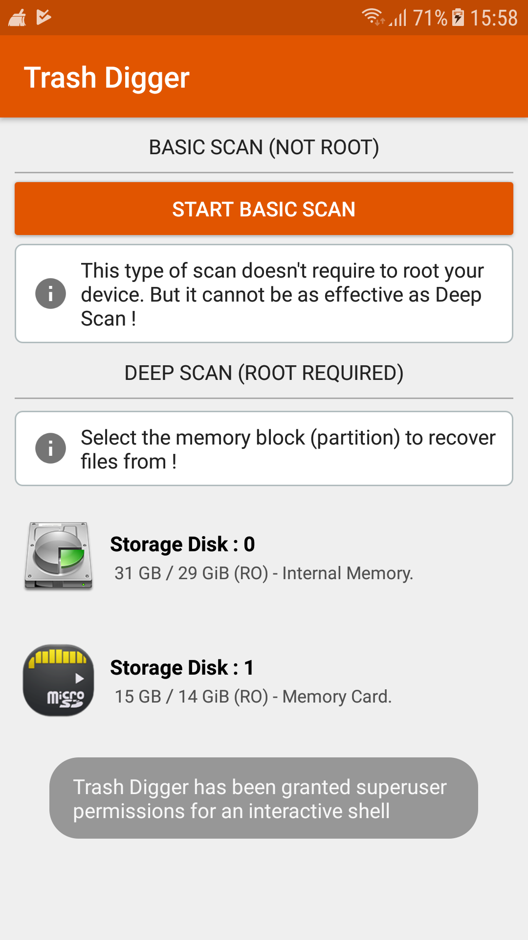 اسکرین شات برنامه TrashDigger : Files Recovery 3