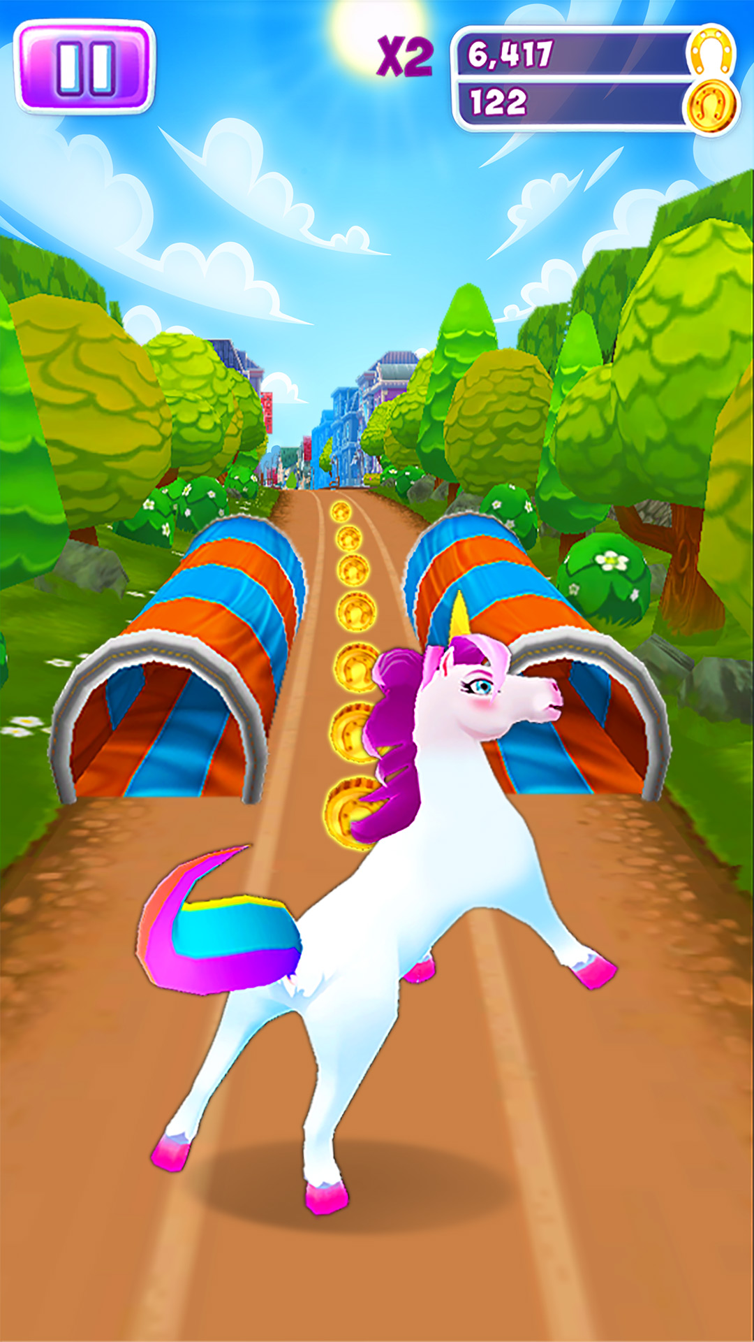 اسکرین شات 4 بازی Unicorn Run Magical Pony Run