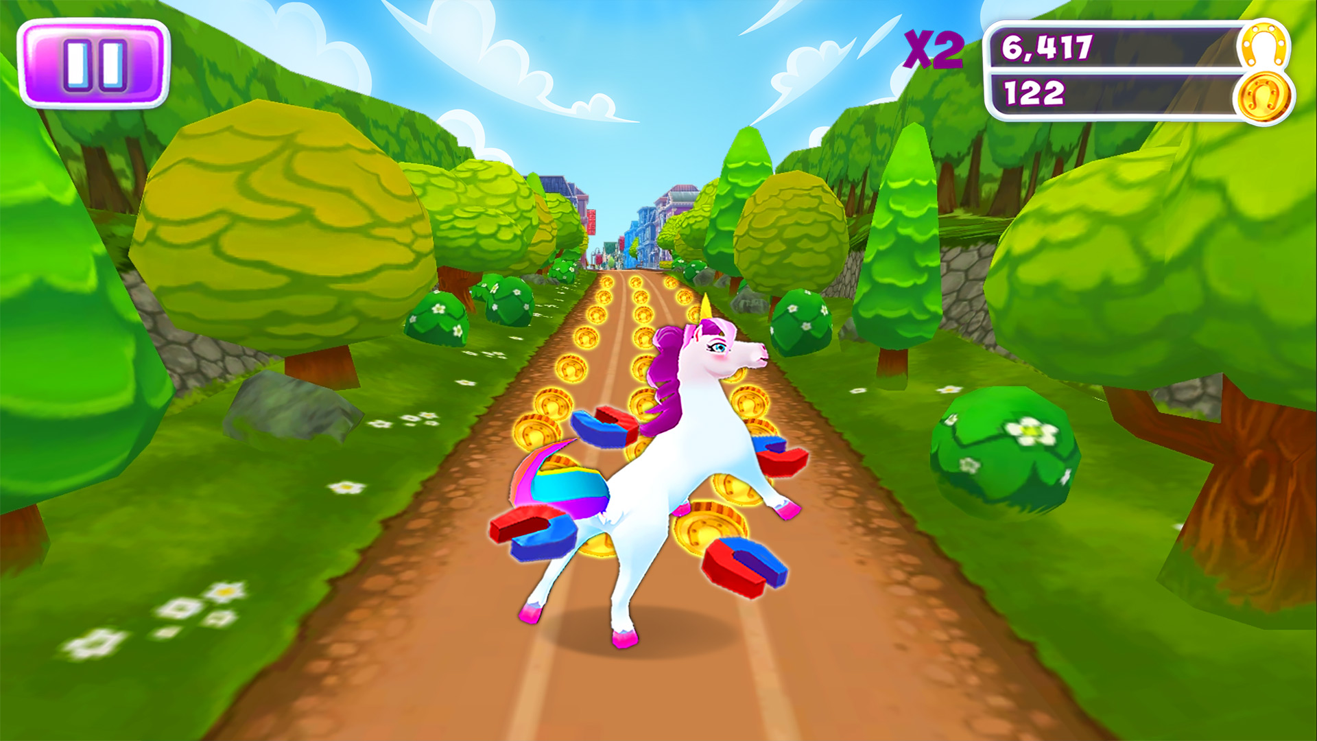 اسکرین شات 7 بازی Unicorn Run Magical Pony Run
