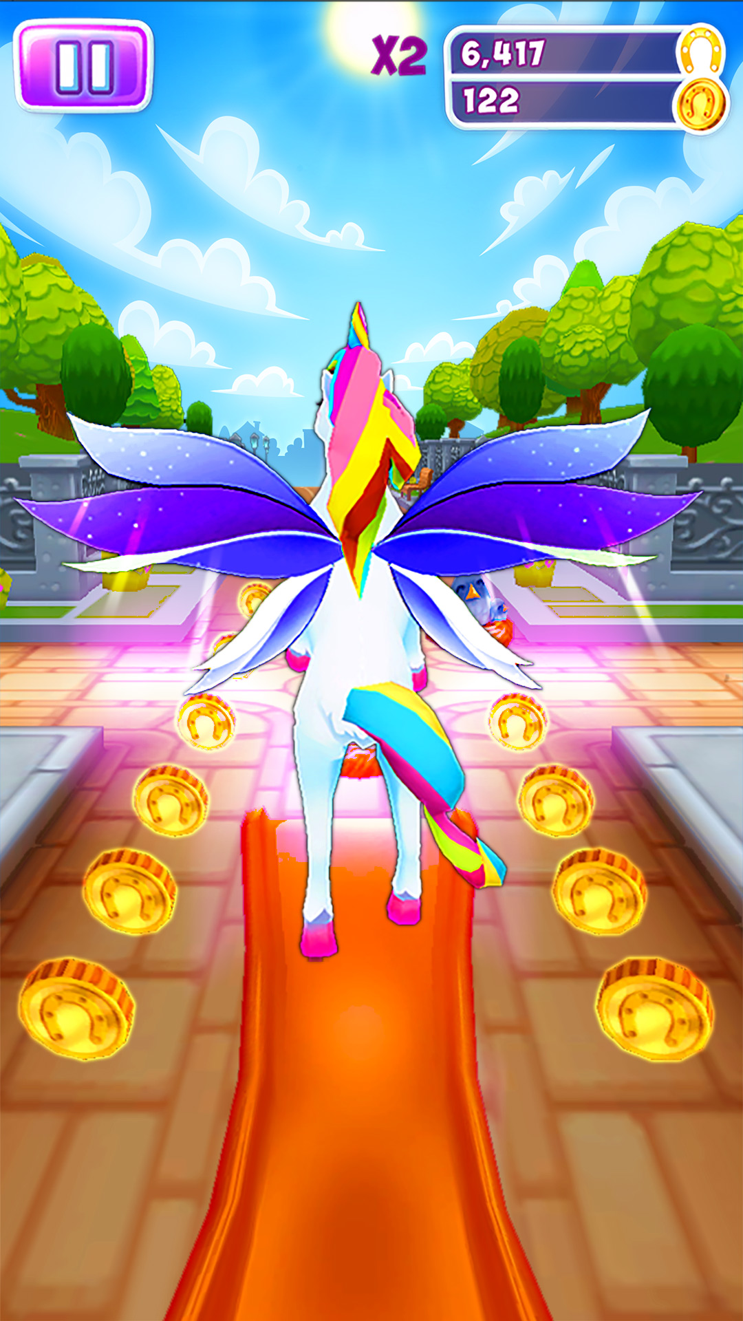 اسکرین شات 3 بازی Unicorn Run Magical Pony Run