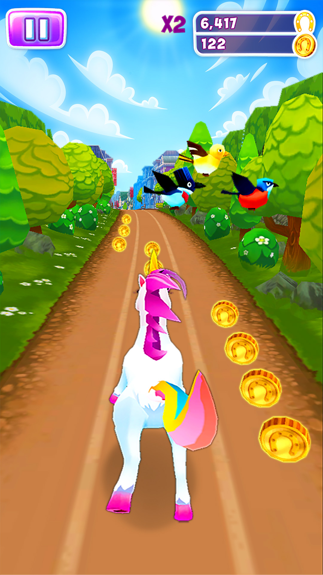 اسکرین شات 1 بازی Unicorn Run Magical Pony Run