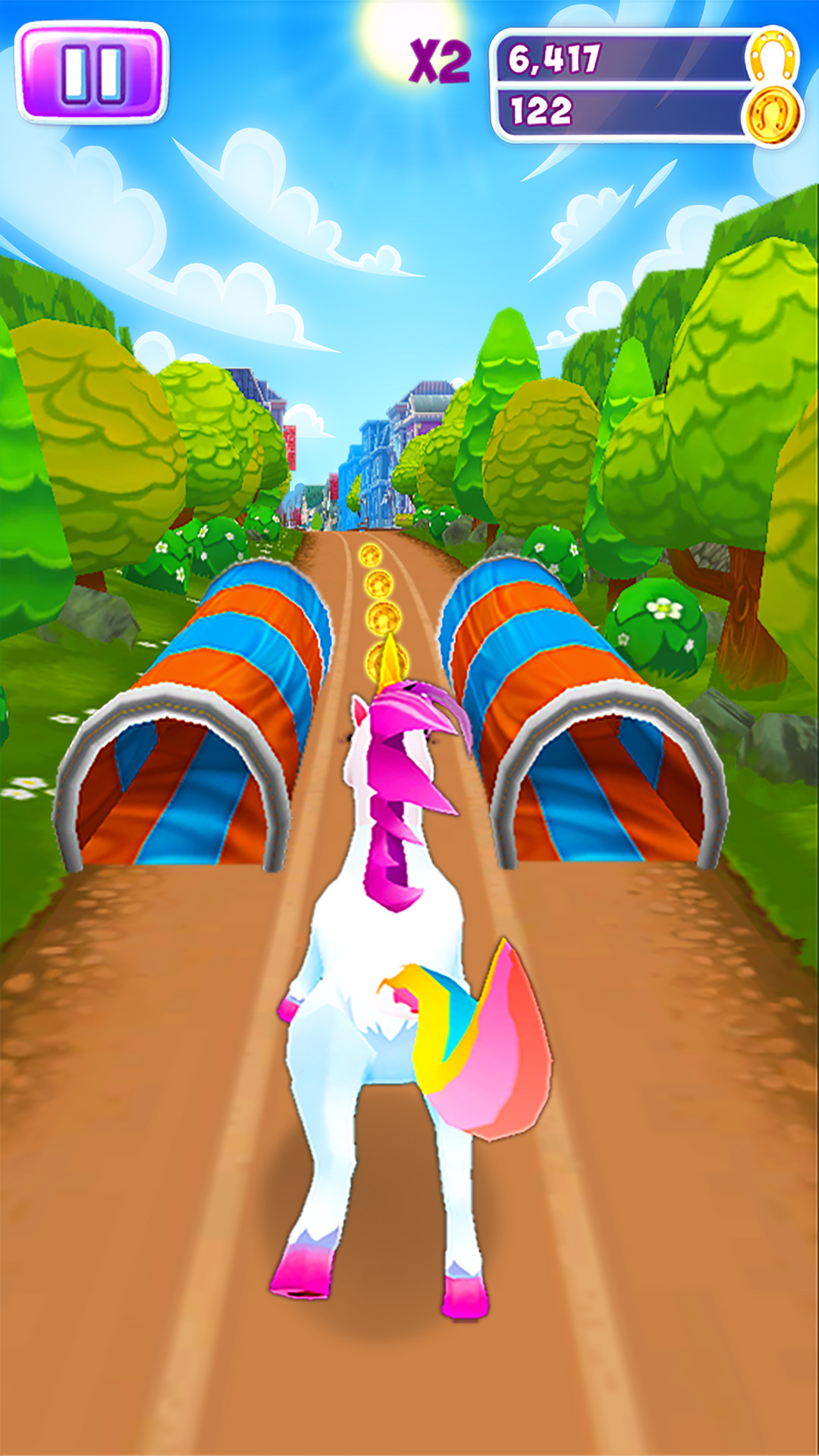 اسکرین شات 5 بازی Unicorn Run Magical Pony Run