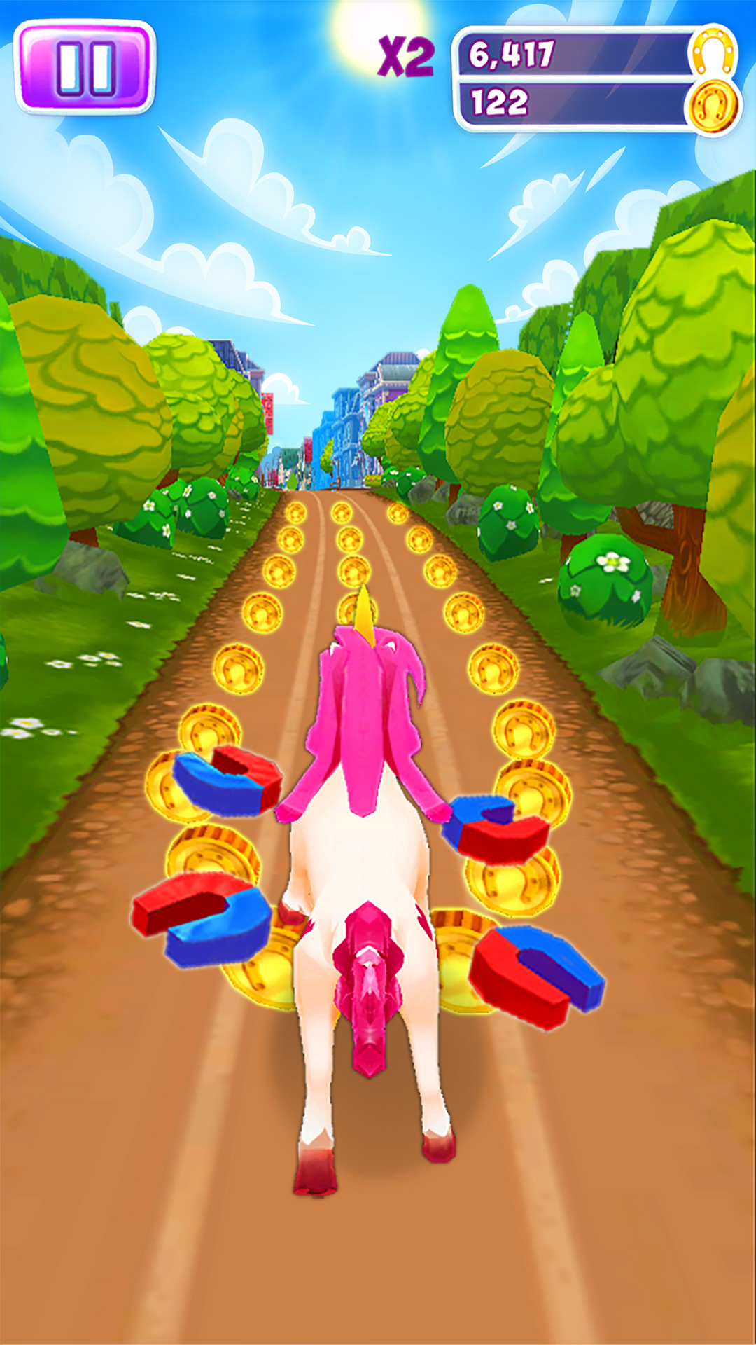 اسکرین شات 6 بازی Unicorn Run Magical Pony Run