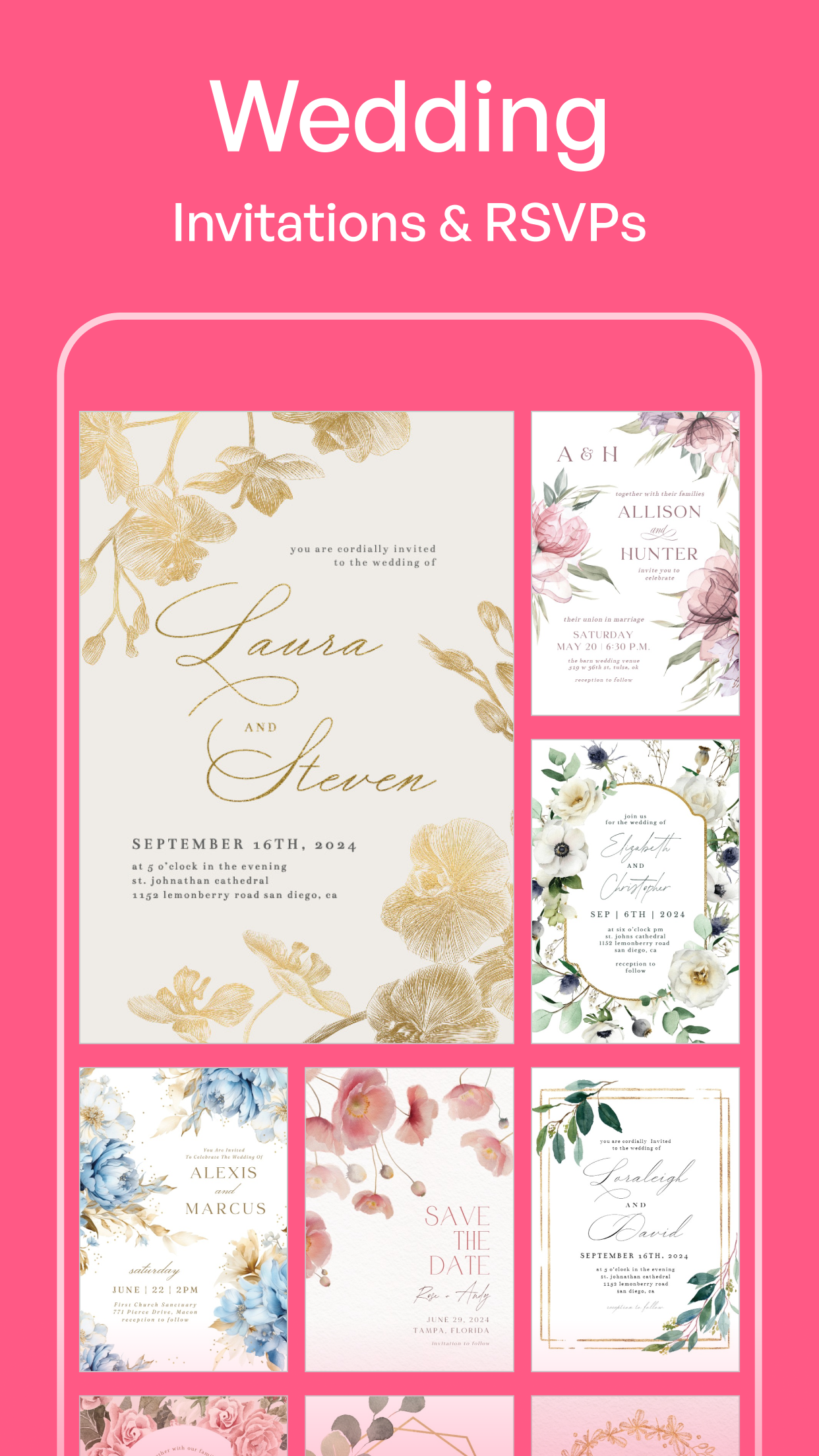 اسکرین شات 3 برنامه Invitation Maker: Cards & RSVP