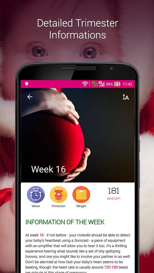 اسکرین شات 3 برنامه Pregnancy Tracker : Baby Care