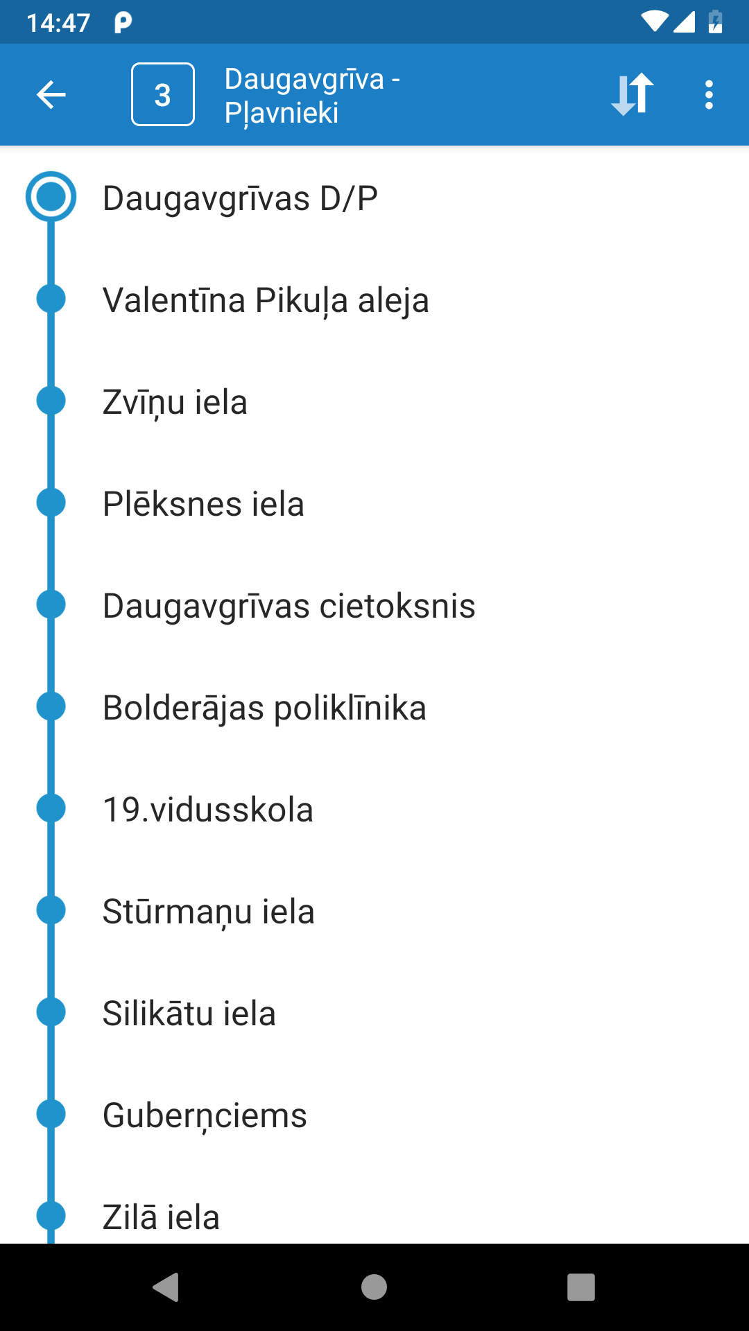 اسکرین شات 2 برنامه Riga Transport - timetables