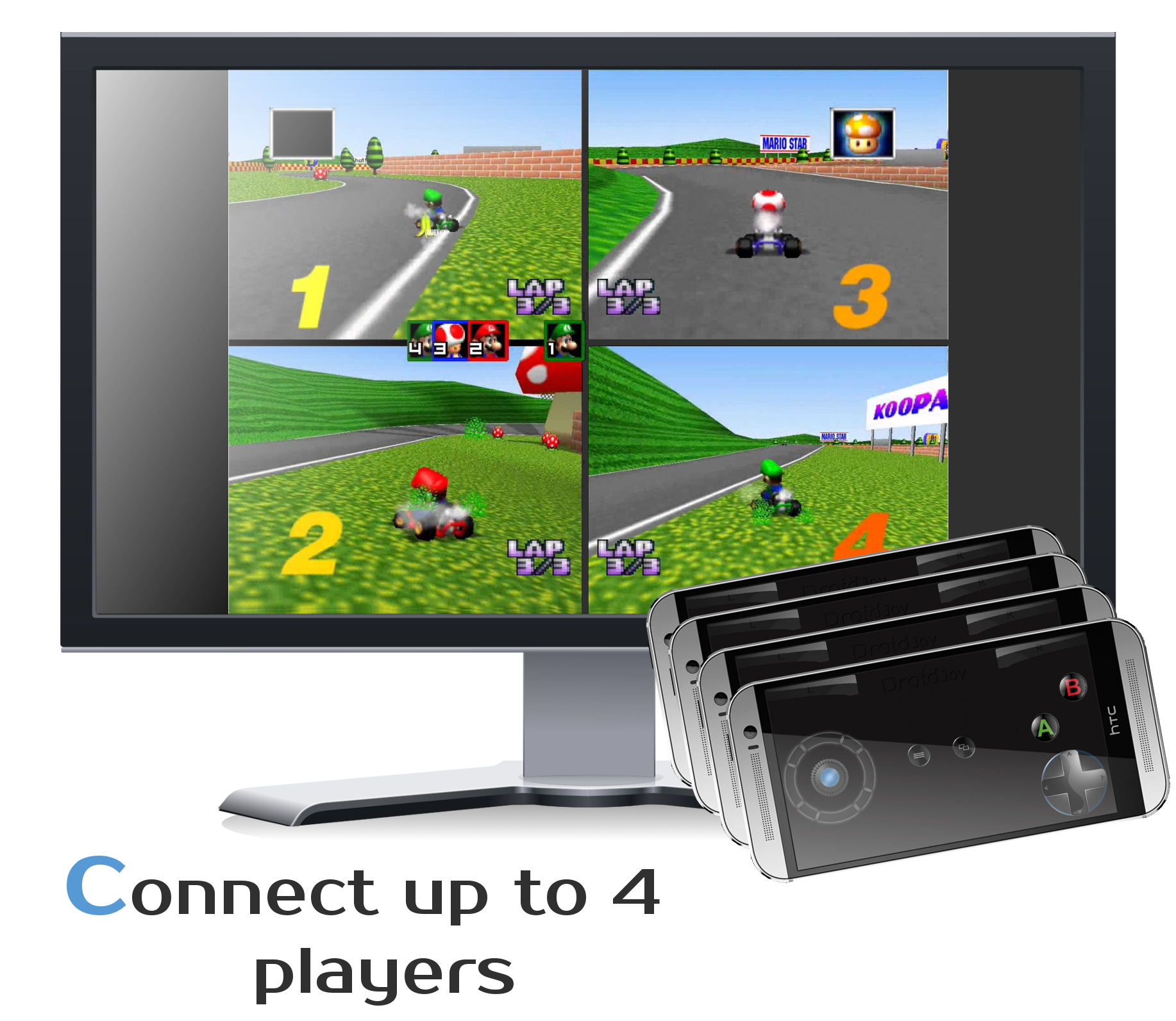 اسکرین شات 3 برنامه DroidJoy Gamepad Joystick Lite
